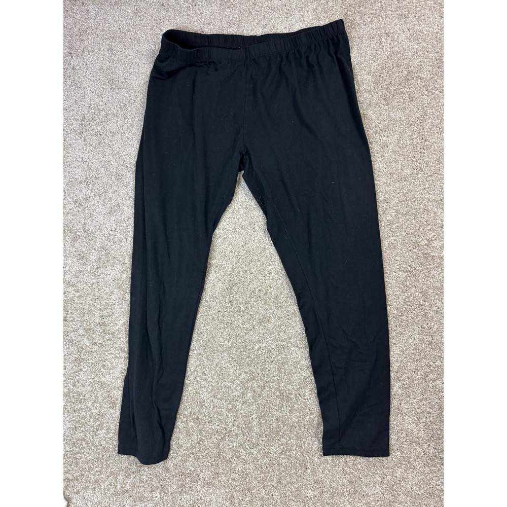 Bobbie Brooks Black High Rise Elastic Waist Leggings Plus Size 2XL